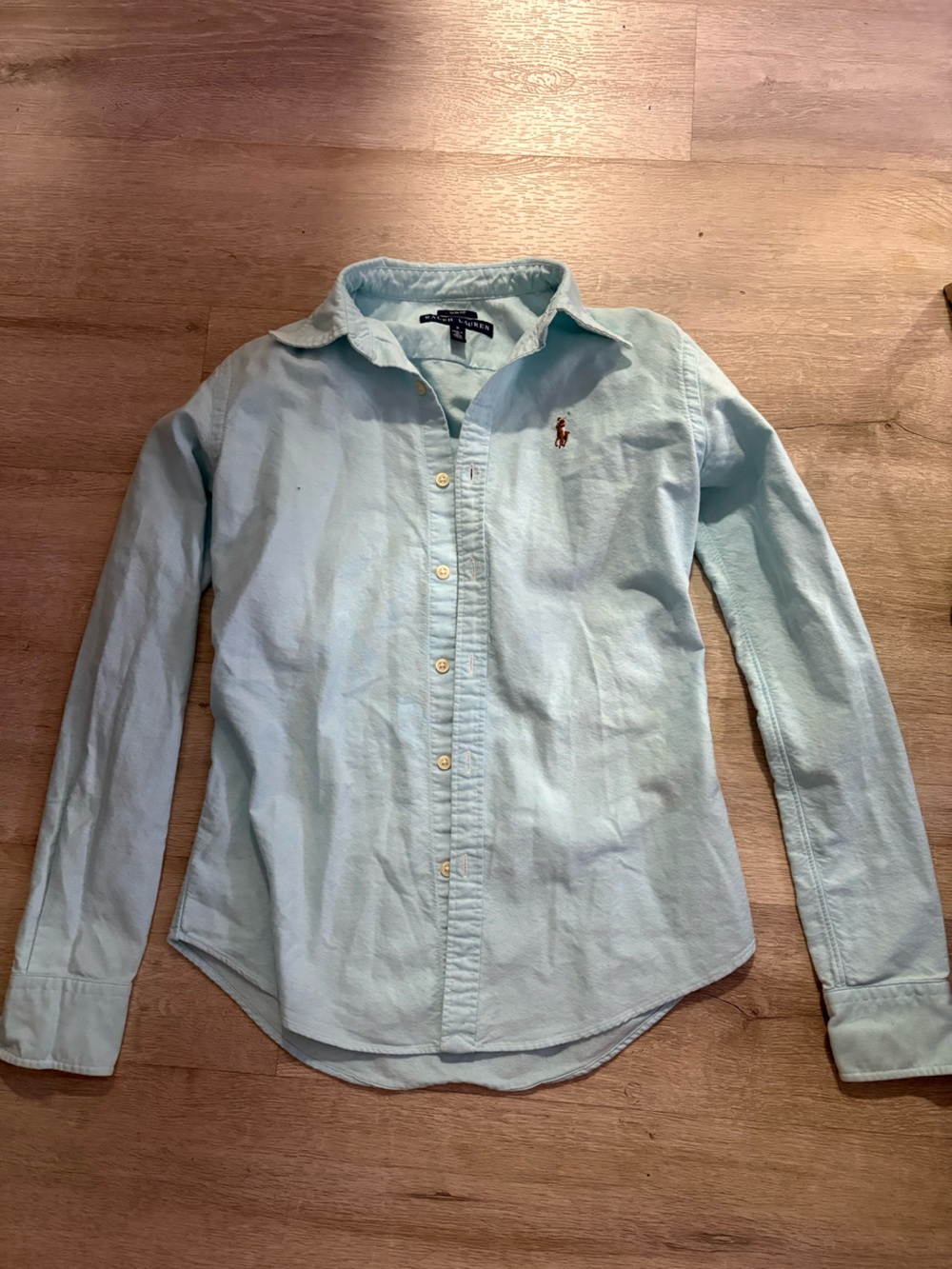 Ralph Lauren Women’s Light Blue Classic Button-Down Shirt